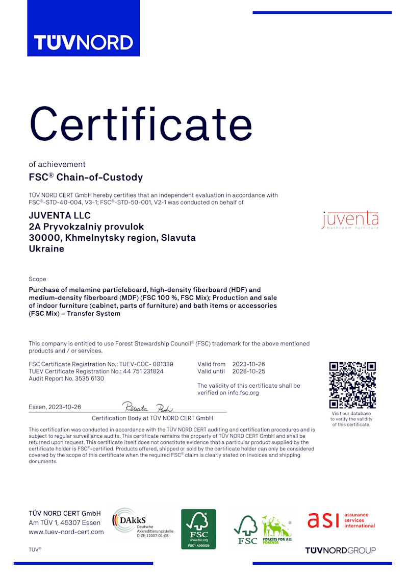 Сертифікат FSC® Chain-of-Custody. Page 1